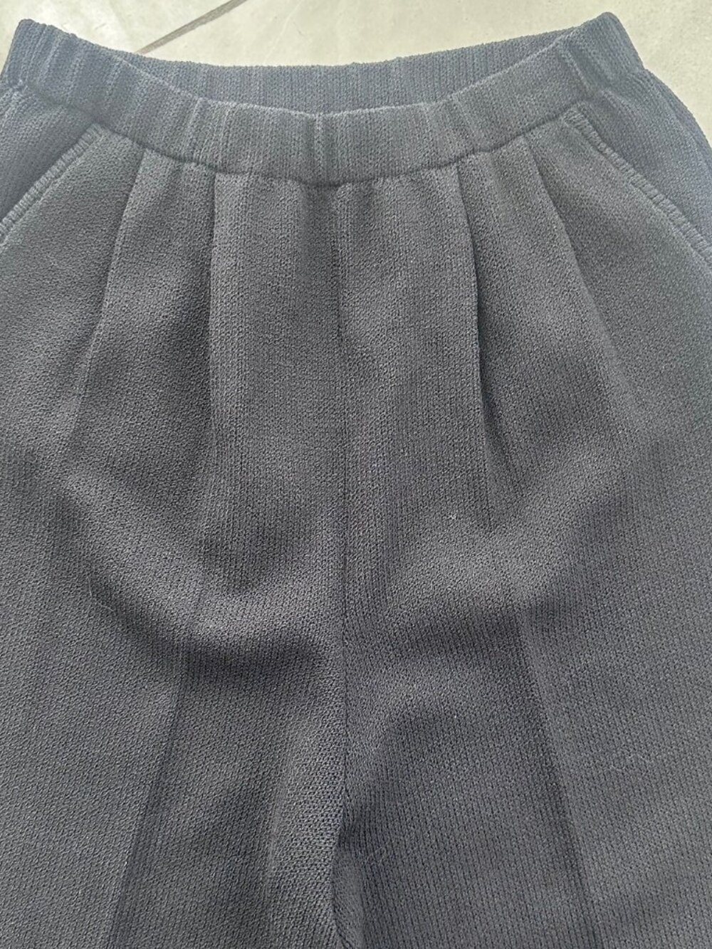 St John Santana Knit Pants S Black Elastic Waist - Picture 3 of 8